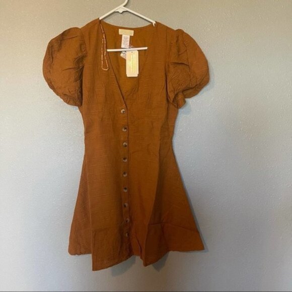 L*SPACE Sabrina Dress Hazelnut small - Picture 5 of 7